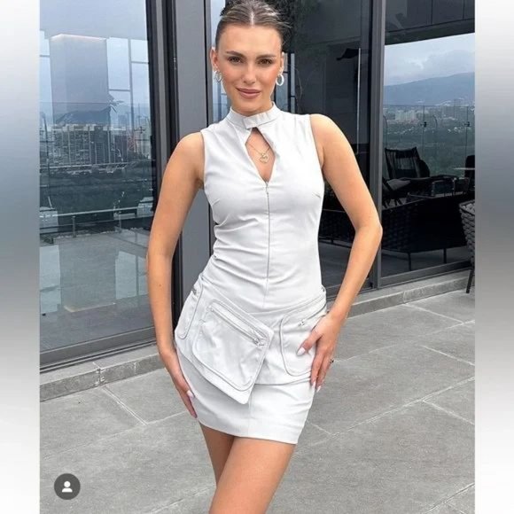 ZARA BELTED SHORT DRESS WITH POCKETS - Picture 7 of 11